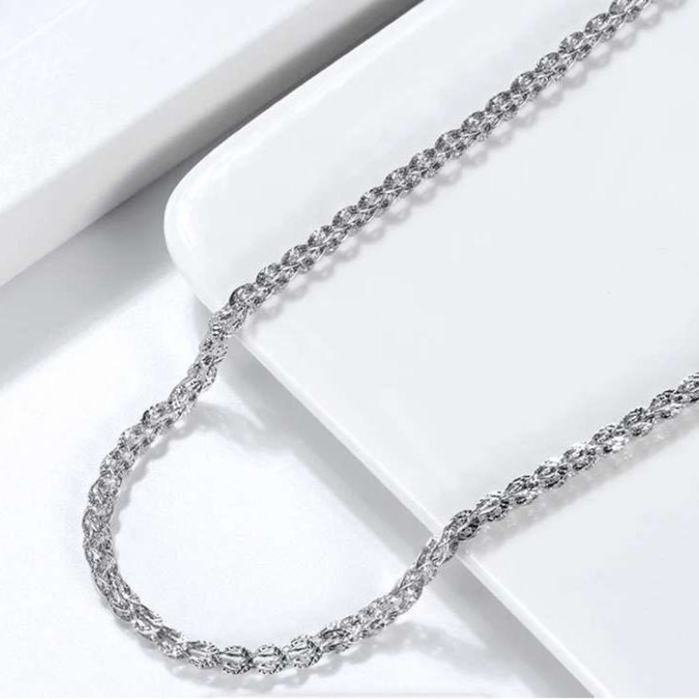 Sterling silver Phoenix tail necklace 3.5mm solid 925sterling silver